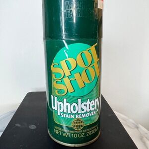 Vintage Spot Shot Upholstery Stain Remover 10oz Aerosol Can Heartland Corp Green